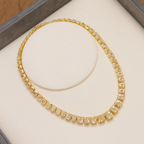 104.46 cts Fancy Radiant Diamond Necklace (ENQUIRE)