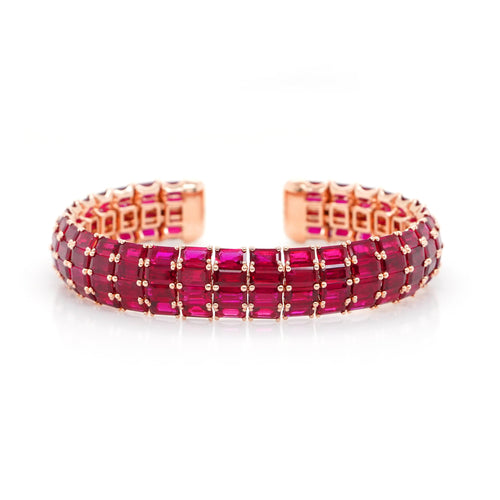 31.38 cts Octagon Ruby Tennis Bracelet (ENQUIRE)
