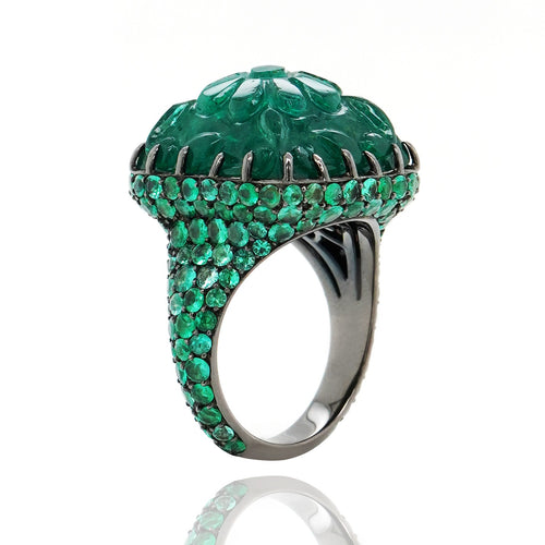  4.26 cts Colombian Emerald Ring