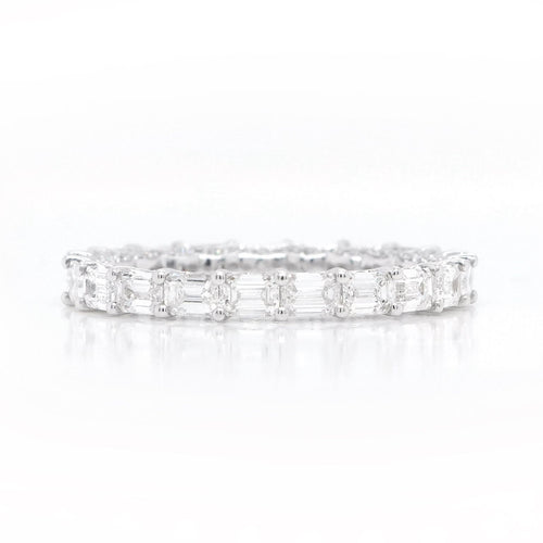 2.11 cts White Emerald-cut Diamond Eternity Ring