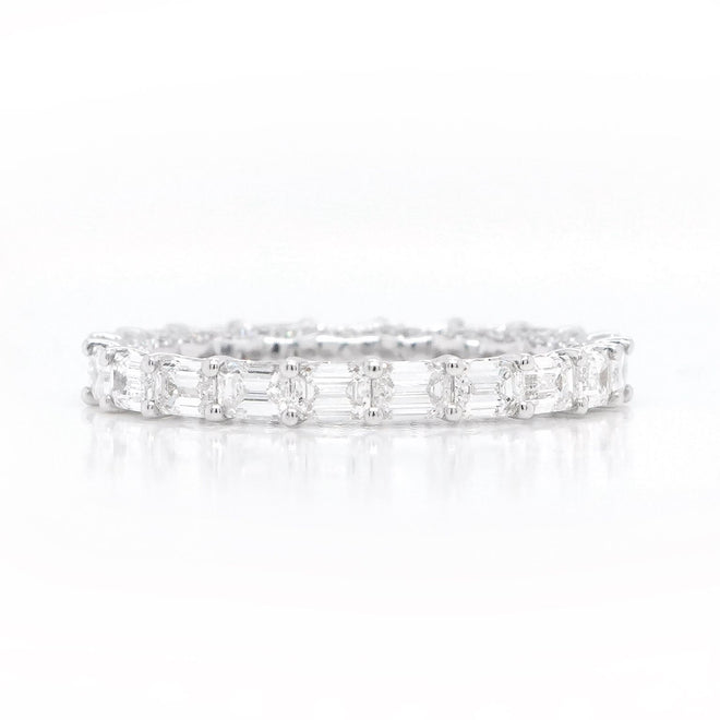 2.11 cts White Emerald-cut Diamond Eternity Ring