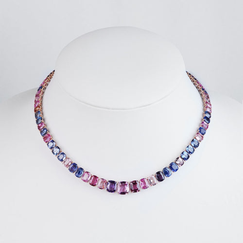 97.19 cts Fancy Cushion Sapphire Necklace (ENQUIRE)