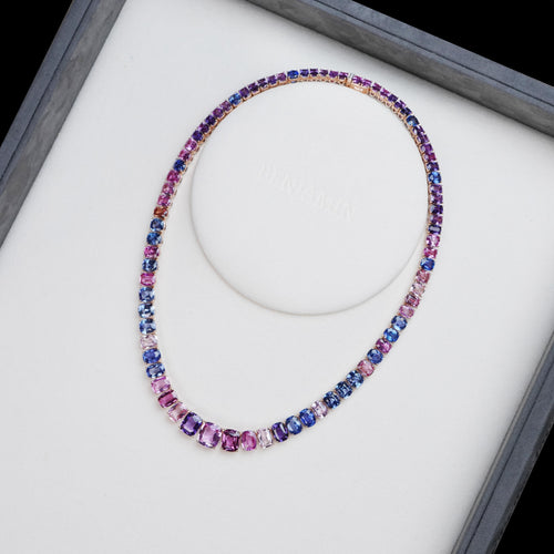 97.19 cts Fancy Cushion Sapphire Necklace (ENQUIRE)