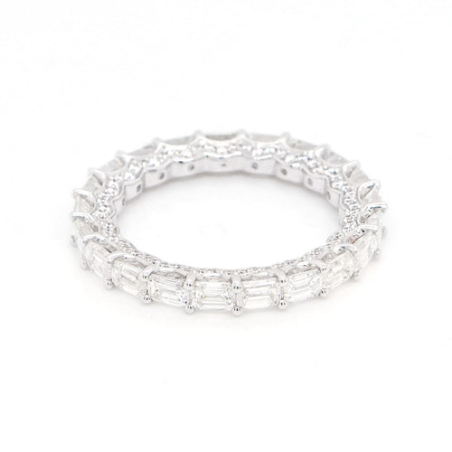 2.11 cts White Emerald-cut Diamond Eternity Ring