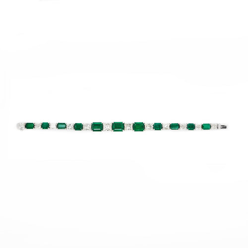 24.13 cts Emerald with Diamond Bracelet (ENQUIRE)