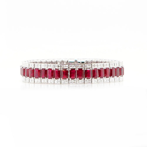25.91 cts Ruby with Diamond Bracelet (ENQUIRE)