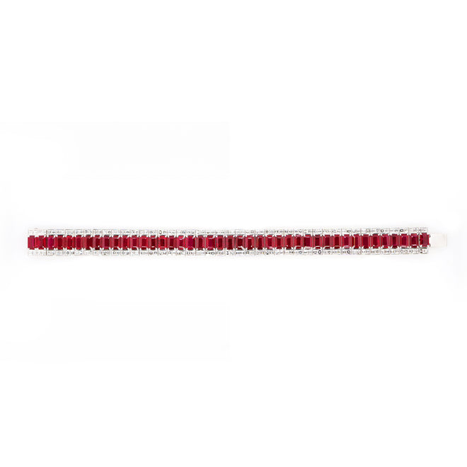 25.91 cts Ruby with Diamond Bracelet (ENQUIRE)
