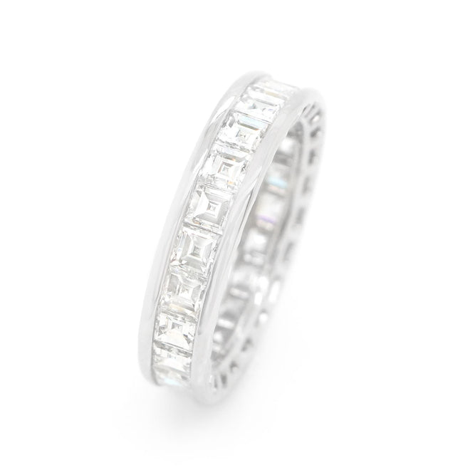 ETN-RD-25003-3.55 cts White Carre Diamond Eternity Ring