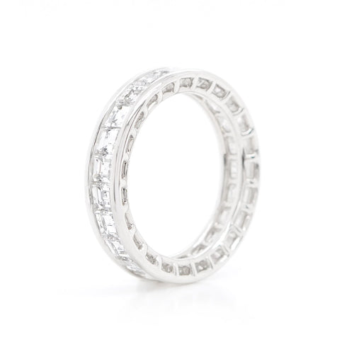 ETN-RD-25003-3.55 cts White Carre Diamond Eternity Ring