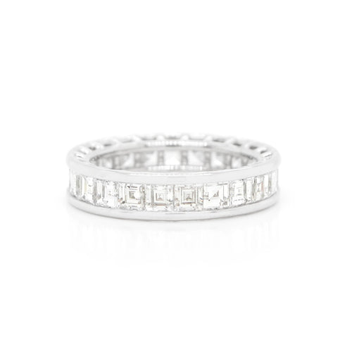 ETN-RD-25003-3.55 cts White Carre Diamond Eternity Ring