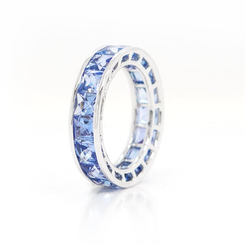 ETN-RS-25003-6.60 cts French Cut Blue Sapphire Eternity Ring