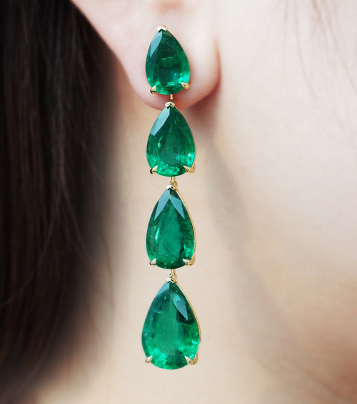 39.81 cts Minor Emerald Earrings (ENQUIRE)