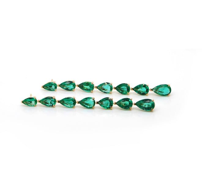  17.85 cts Minor Emerald Earrings