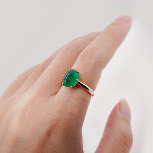 3.74 cts Emerald Ring