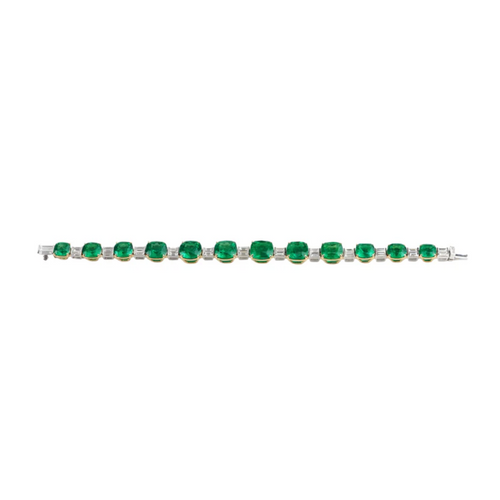 30.76 cts Minor Oil Colombian Emerald with Diamond Bracelet (ENQUIRE)