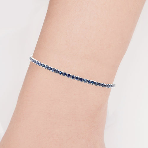  5.25 cts Blue Sapphire Tennis Bracelet